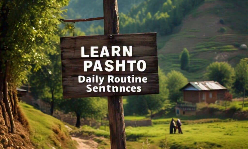 How to learn pashto easily daily routine sentences