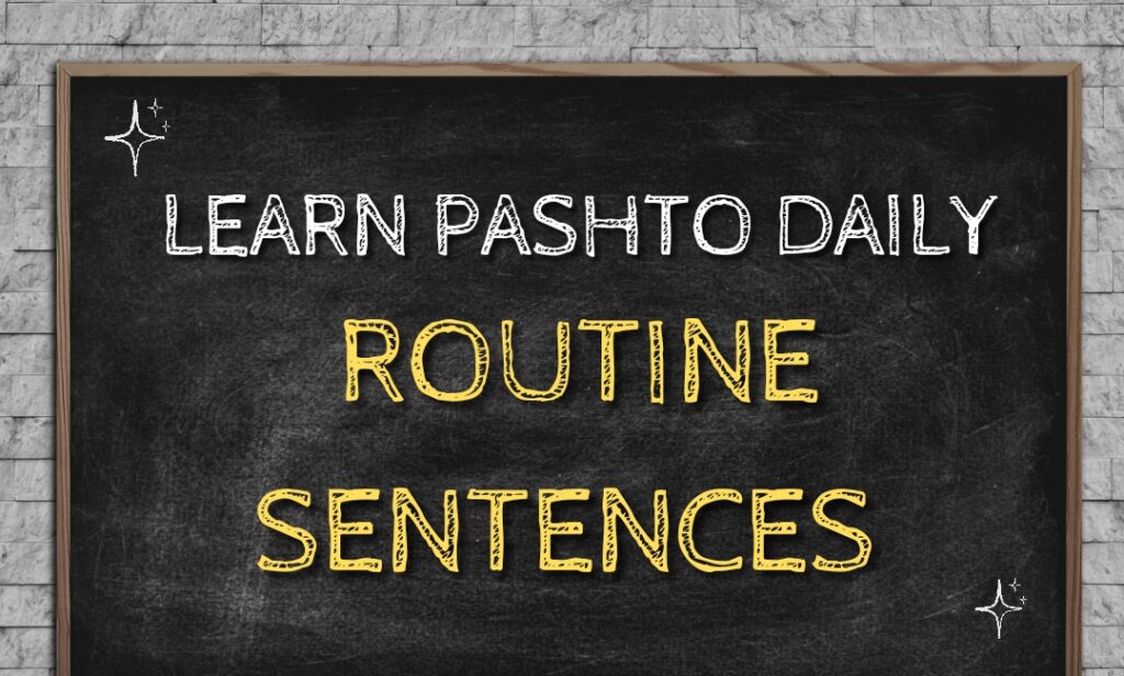 How to learn pashto easily daily routine sentences