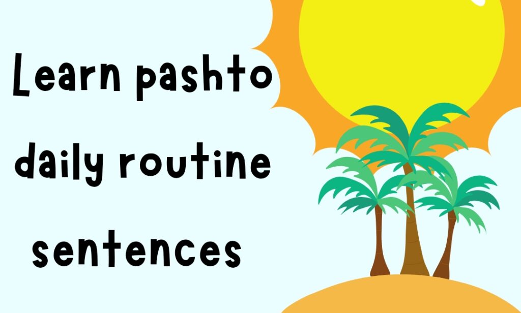 How to learn pashto easily? Daily routine sentences no 25