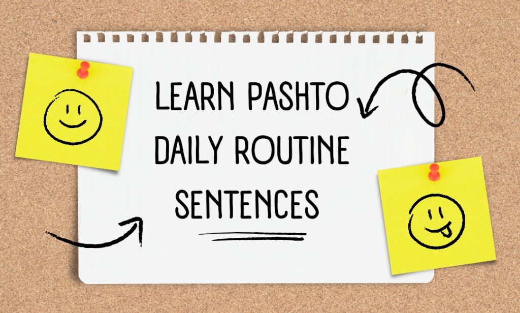 How to learn pashto easily daily routine sentences