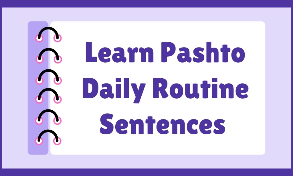 How to learn pashto easily daily routine sentences