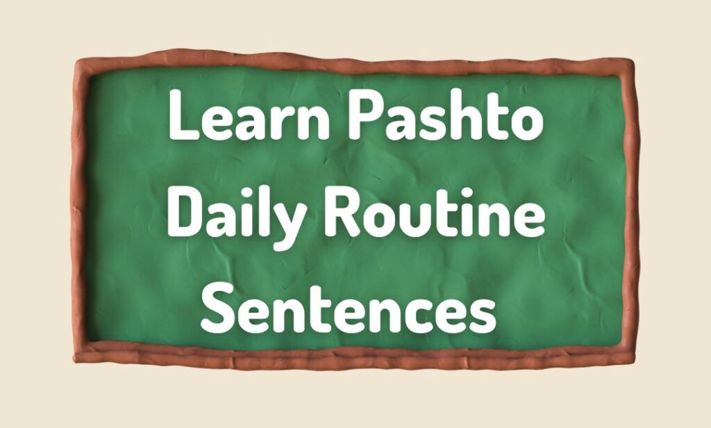 How to learn pashto easily daily routine sentences