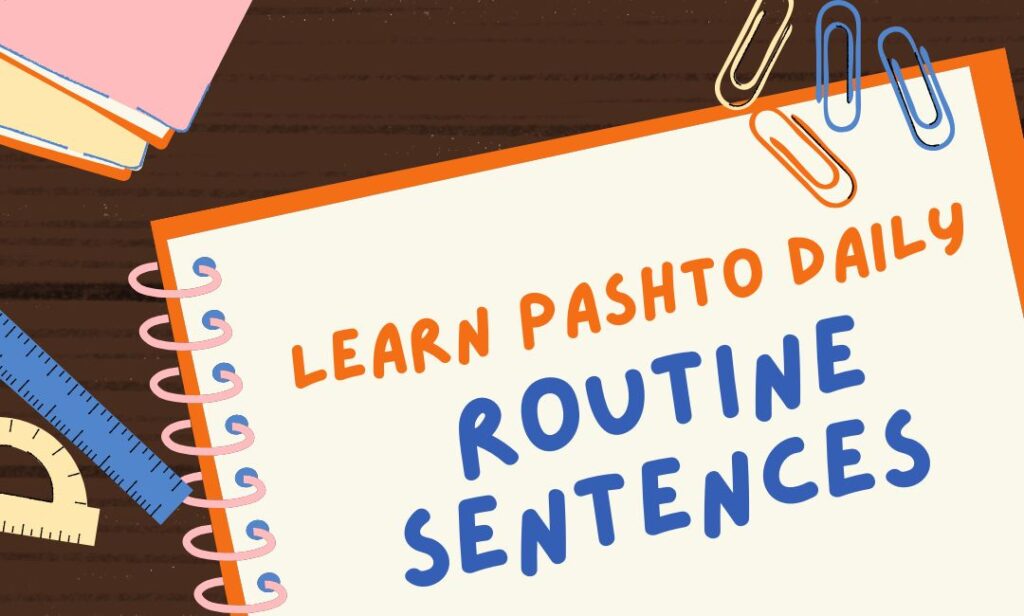 How to learn pashto easily daily routine sentences