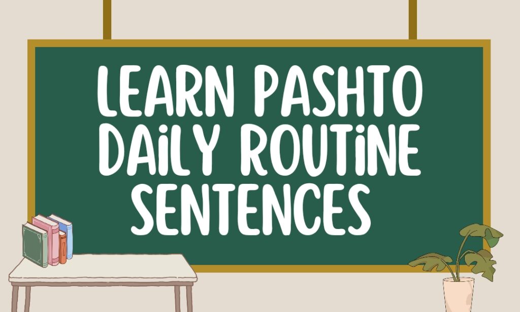 How to learn pashto easily daily routine sentences